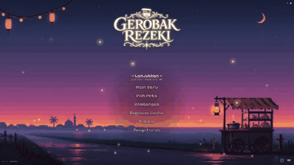 The main menu on a computer